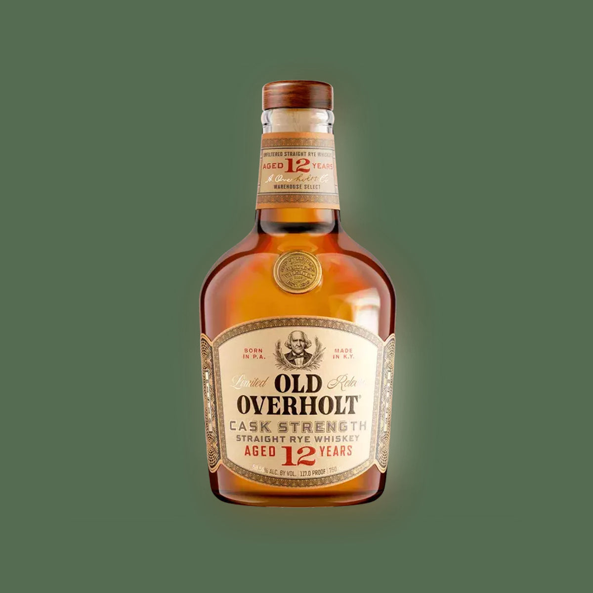Old Overholt Straight Rye Whiskey 12 year 750 ML